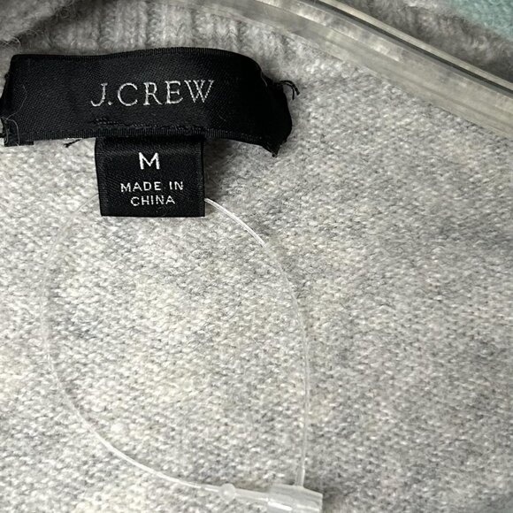 J Crew Sweater Womens M Gray Green Striped Turtleneck Supersoft Alpaca Wool - Picture 7 of 15